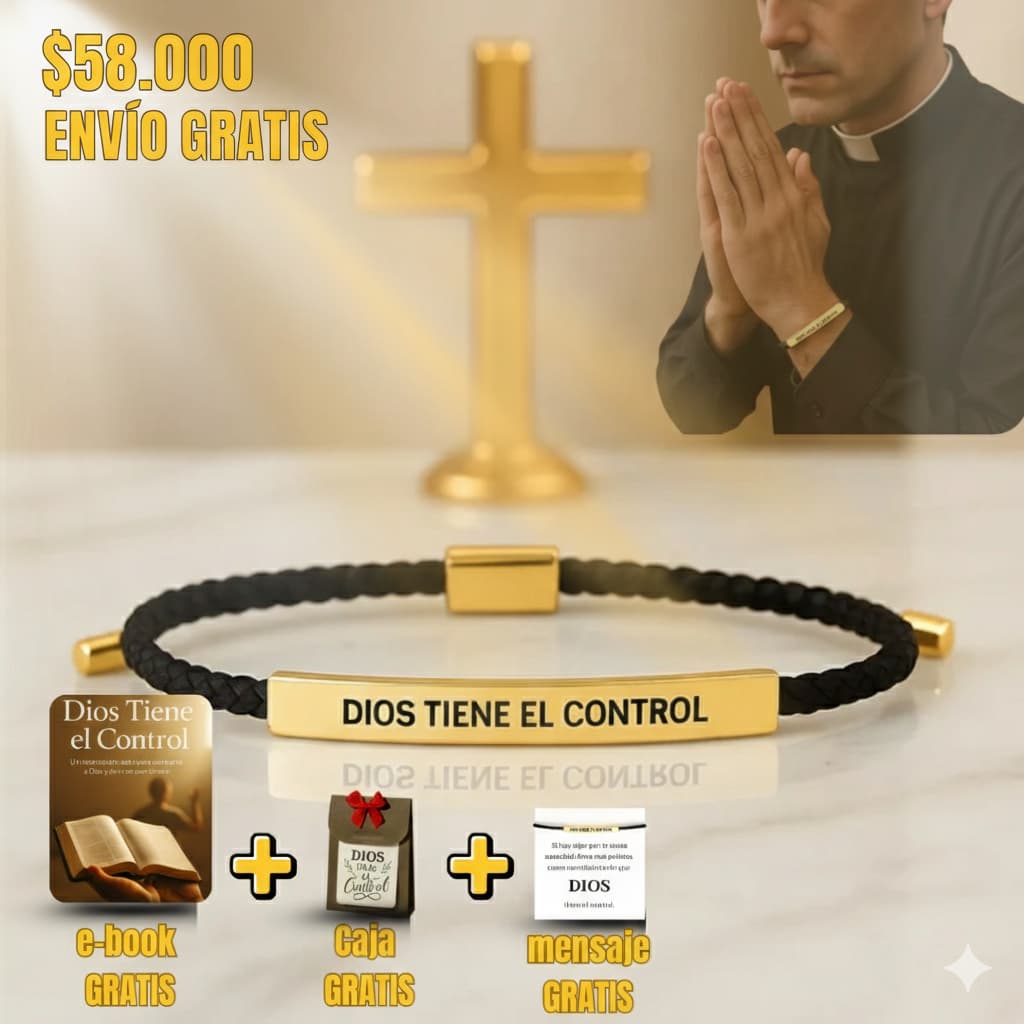 Amuleto Dios tiene el control Lleva tu fe siempre contigo