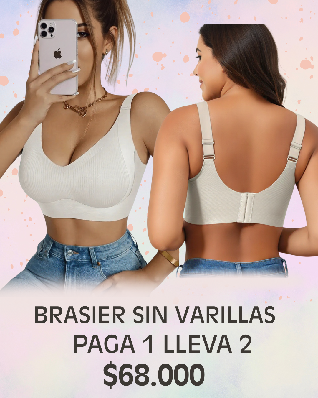 💖X2 BRASIER BRALETTE✨Olvídate del dolor y las marcas de las incomodas varillas