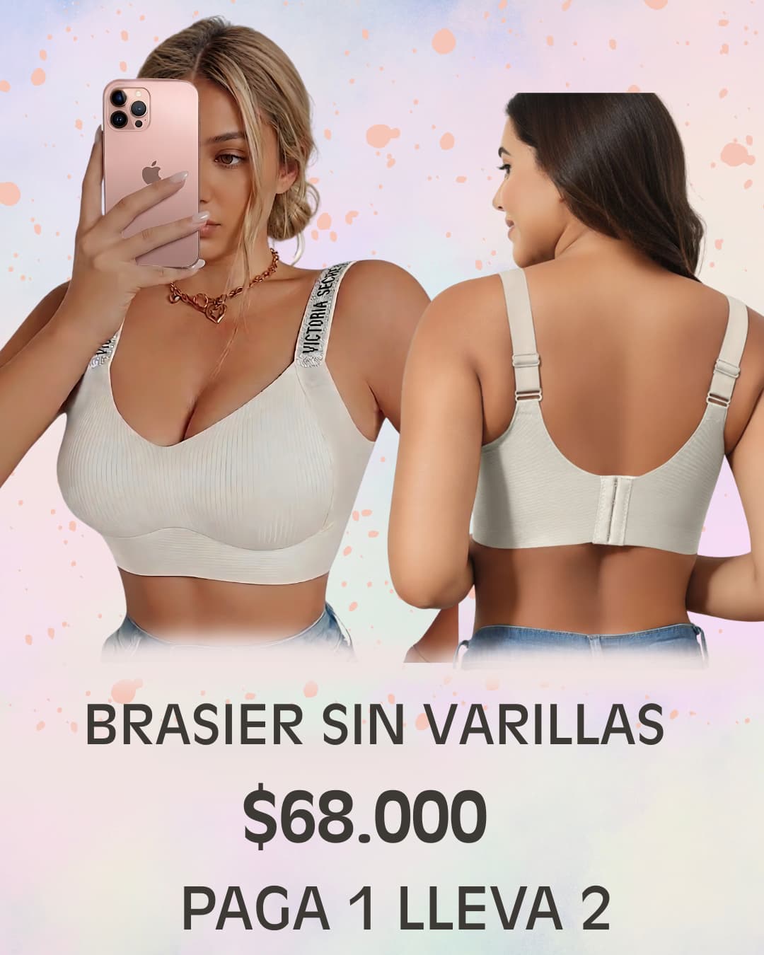 💖X2 BRASIER BRALETTE✨Olvídate del dolor y las marcas de las incomodas varillas