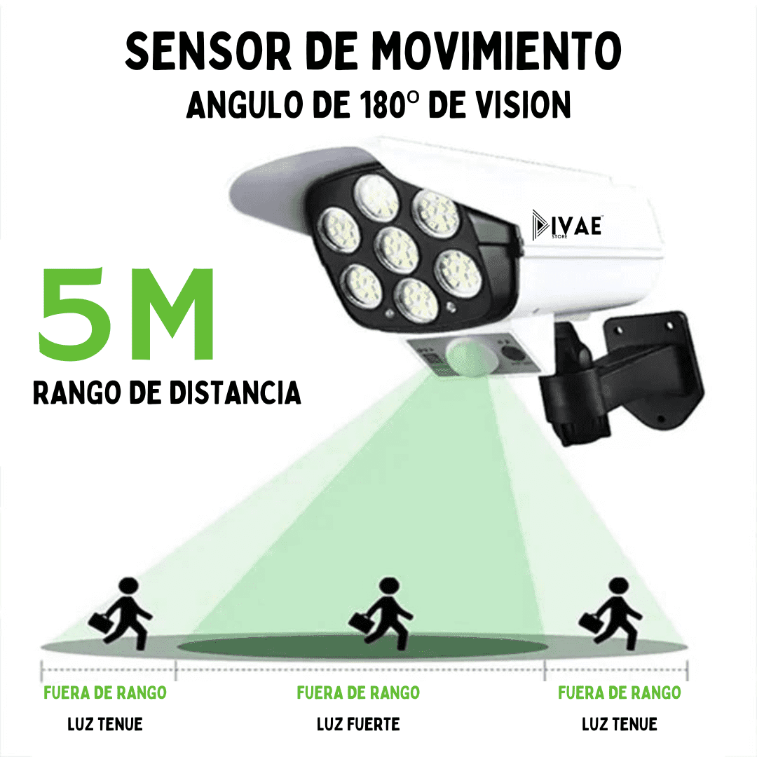 LÁMPARA SOLAR LED DE SEGURIDAD CON SENSOR DE MOVIMIENTO 🔋🌞