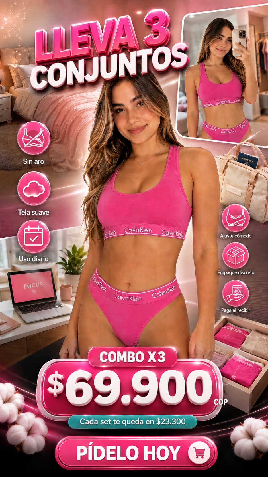 conjunto calvin klein x3x5 242
