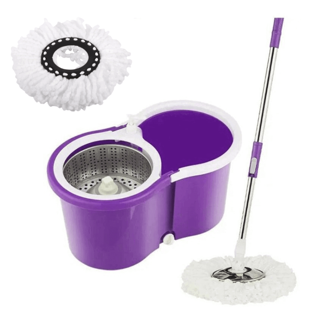 🧼 Trapeador Giratorio Grande 360° con Cubeta + Repuesto Adicional GRATIS 🎁