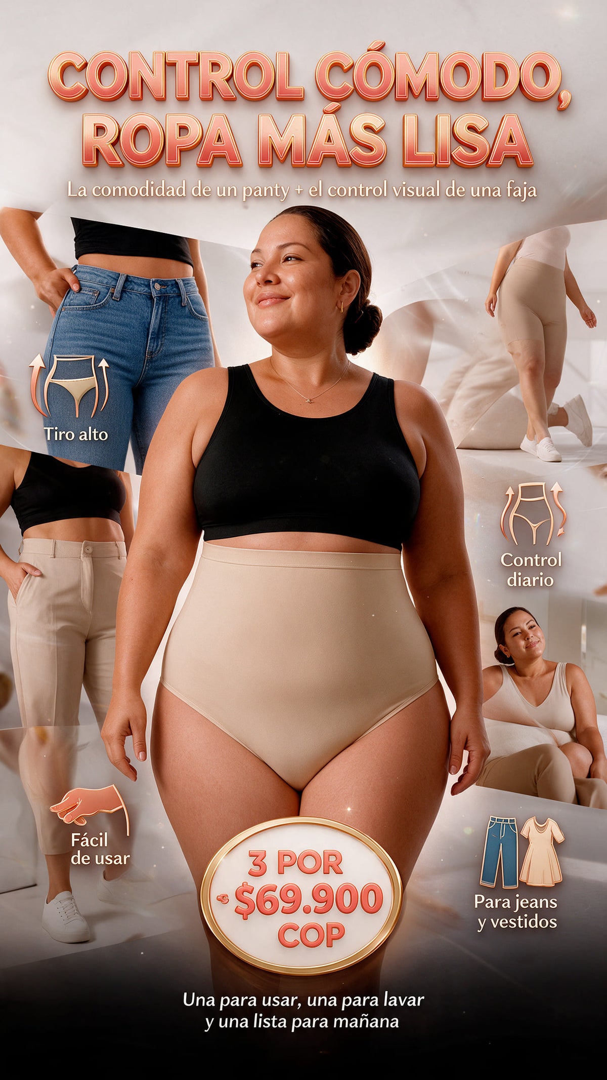 panti faja control abdomen x3x6